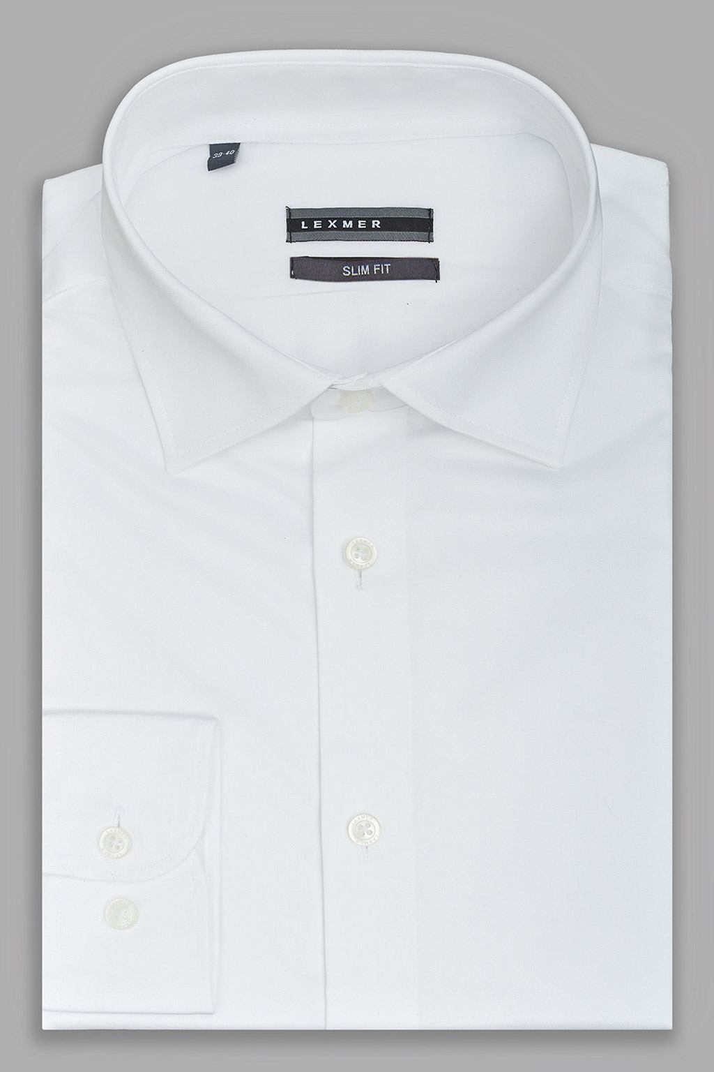 Классическая белая рубашка из хлопка Slim Fit