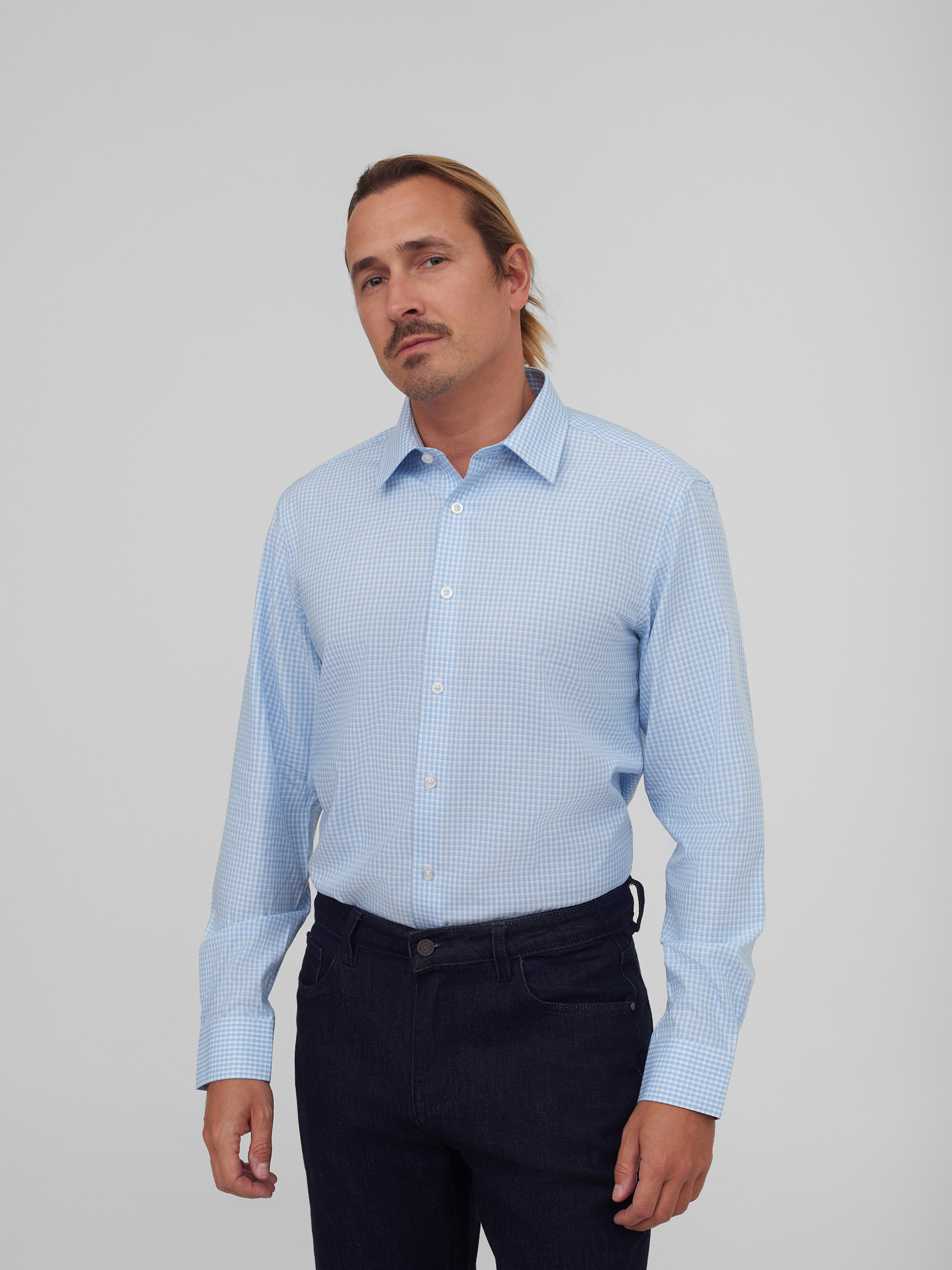 Рубашка в клетку с добавлением бамбука Regular Fit
