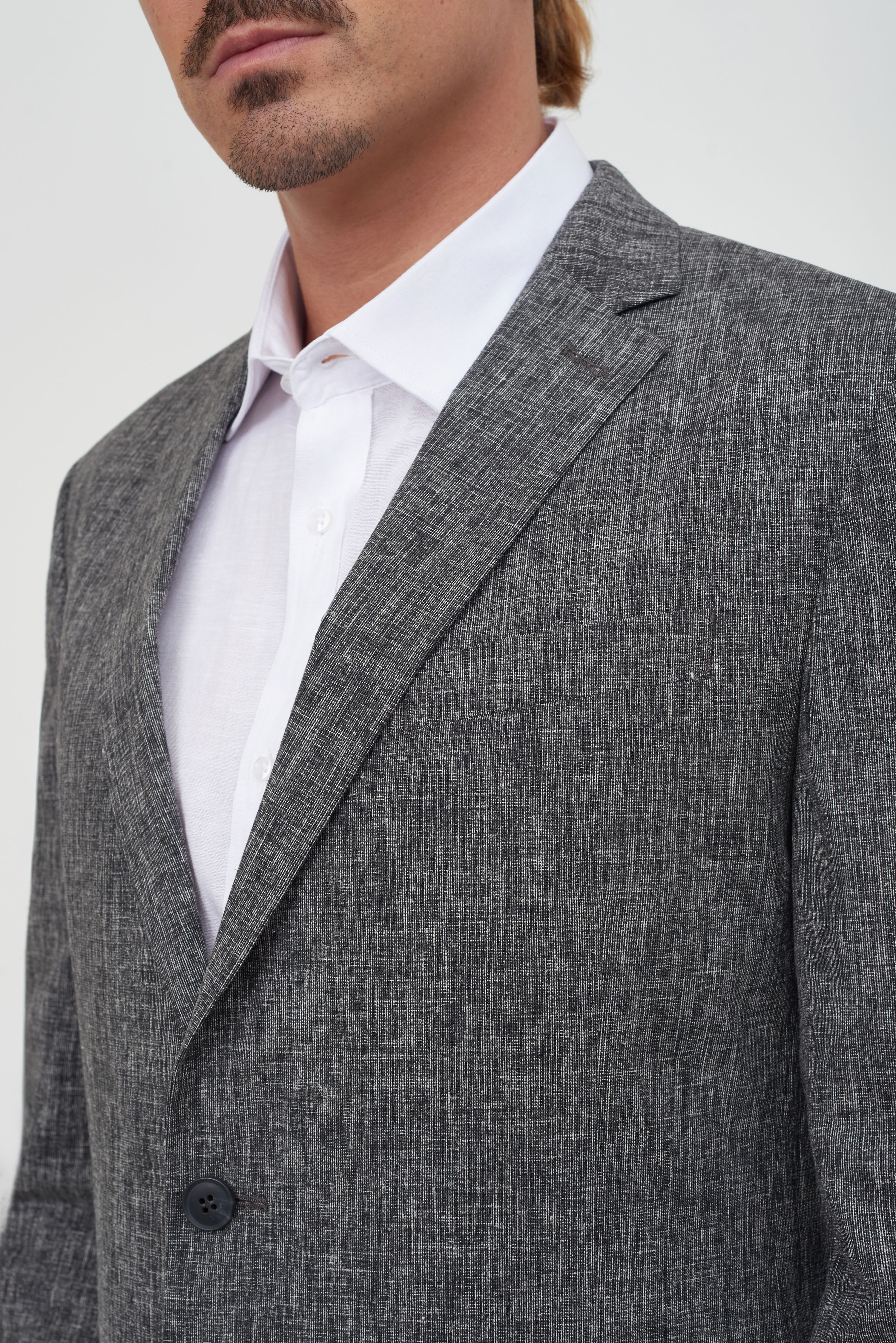 Костюмный пиджак из льняной ткани Slim Fit