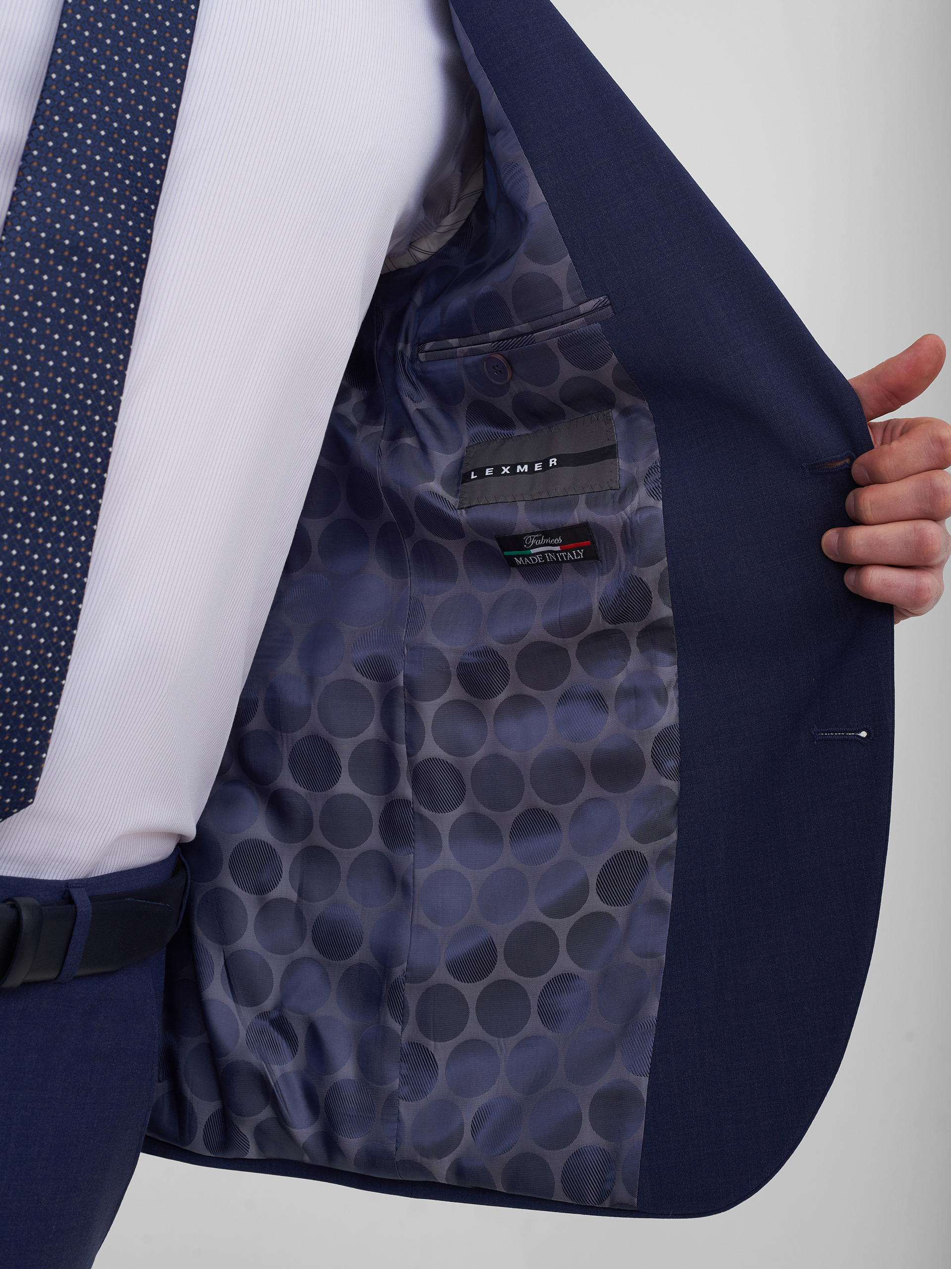 Синий костюмный пиджак Slim Fit