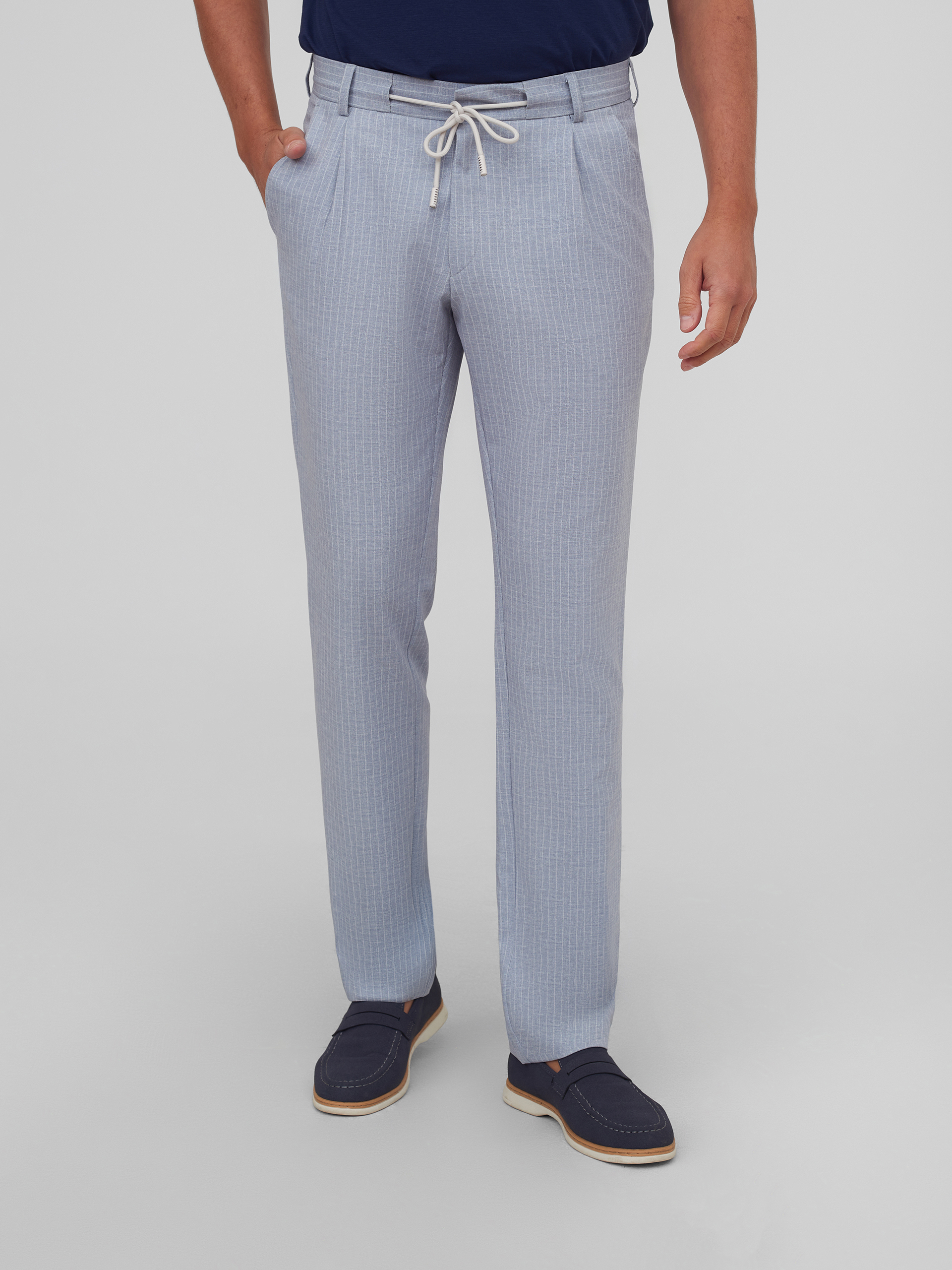 Костюмные брюки в полоску Slim Fit