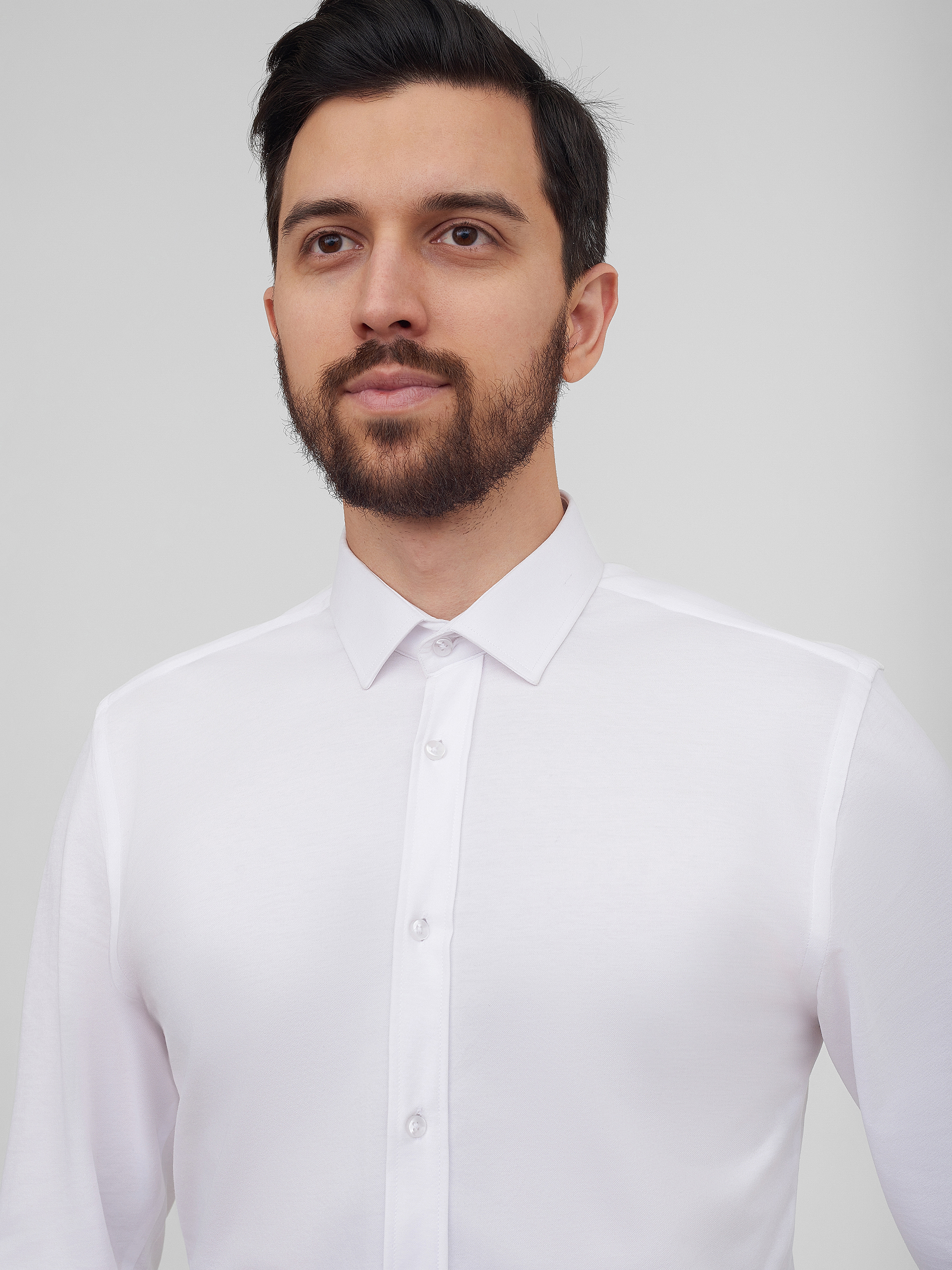 Однотонная рубашка Slim Fit