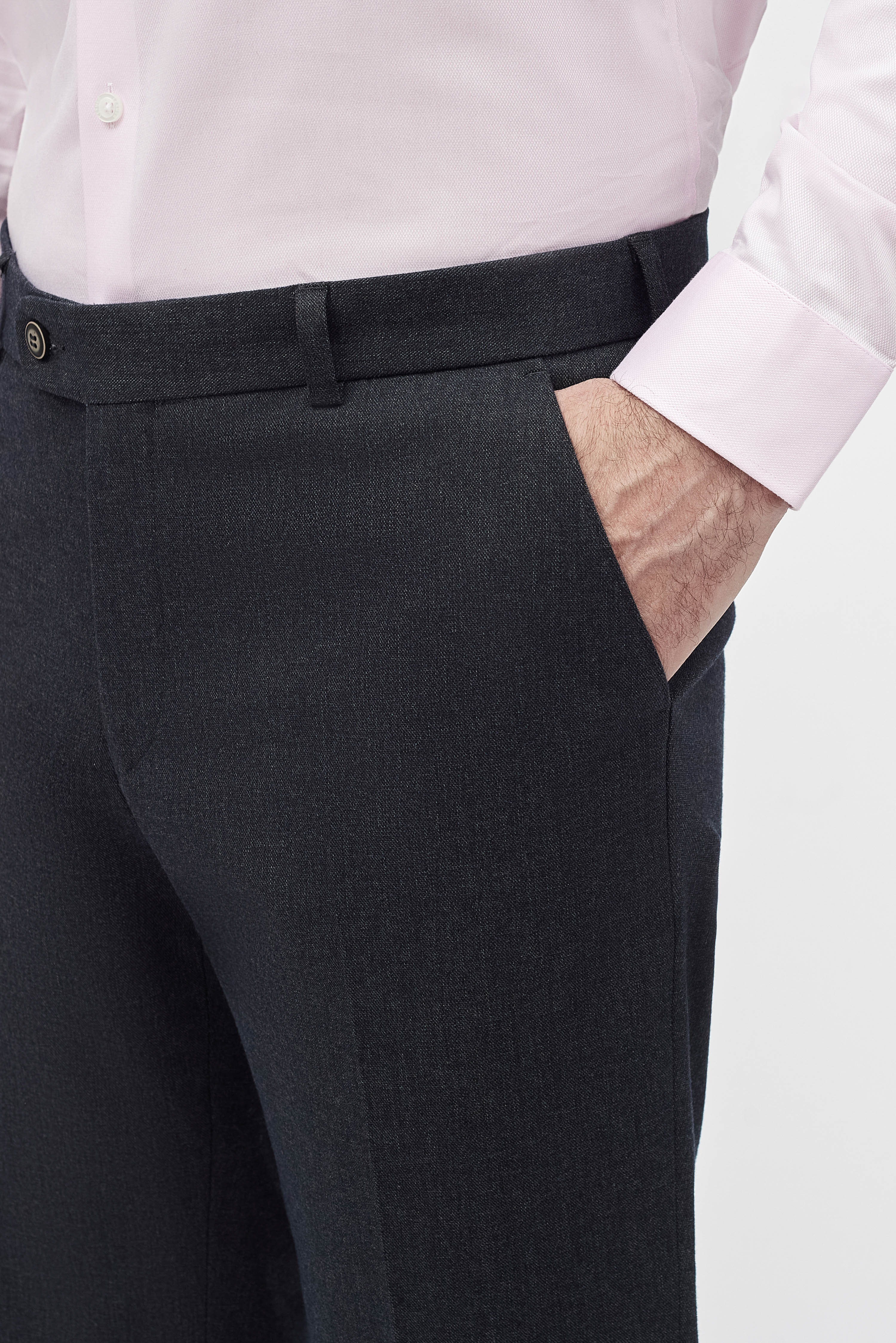 Классические брюки из хлопковой ткани Regular Fit