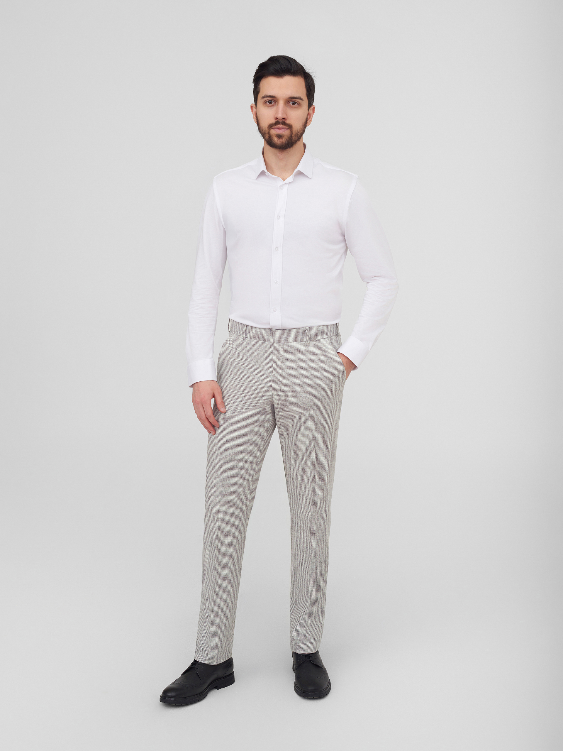 Однотонная рубашка Slim Fit