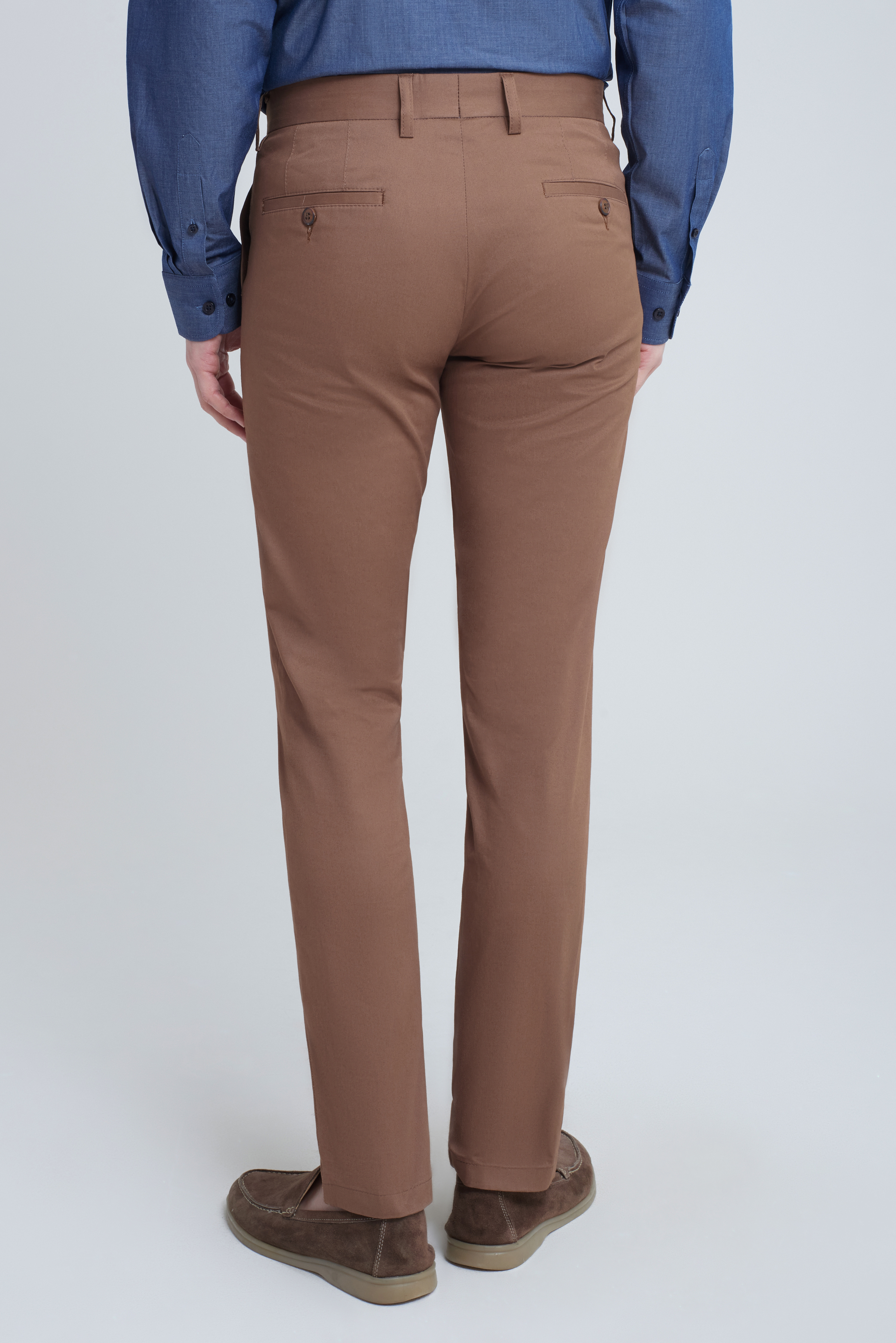 Хлопковые коричневые брюки чинос Super Slim Fit