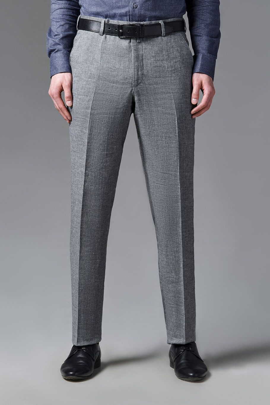 Костюмные льняные брюки из итальянской ткани Slim Fit