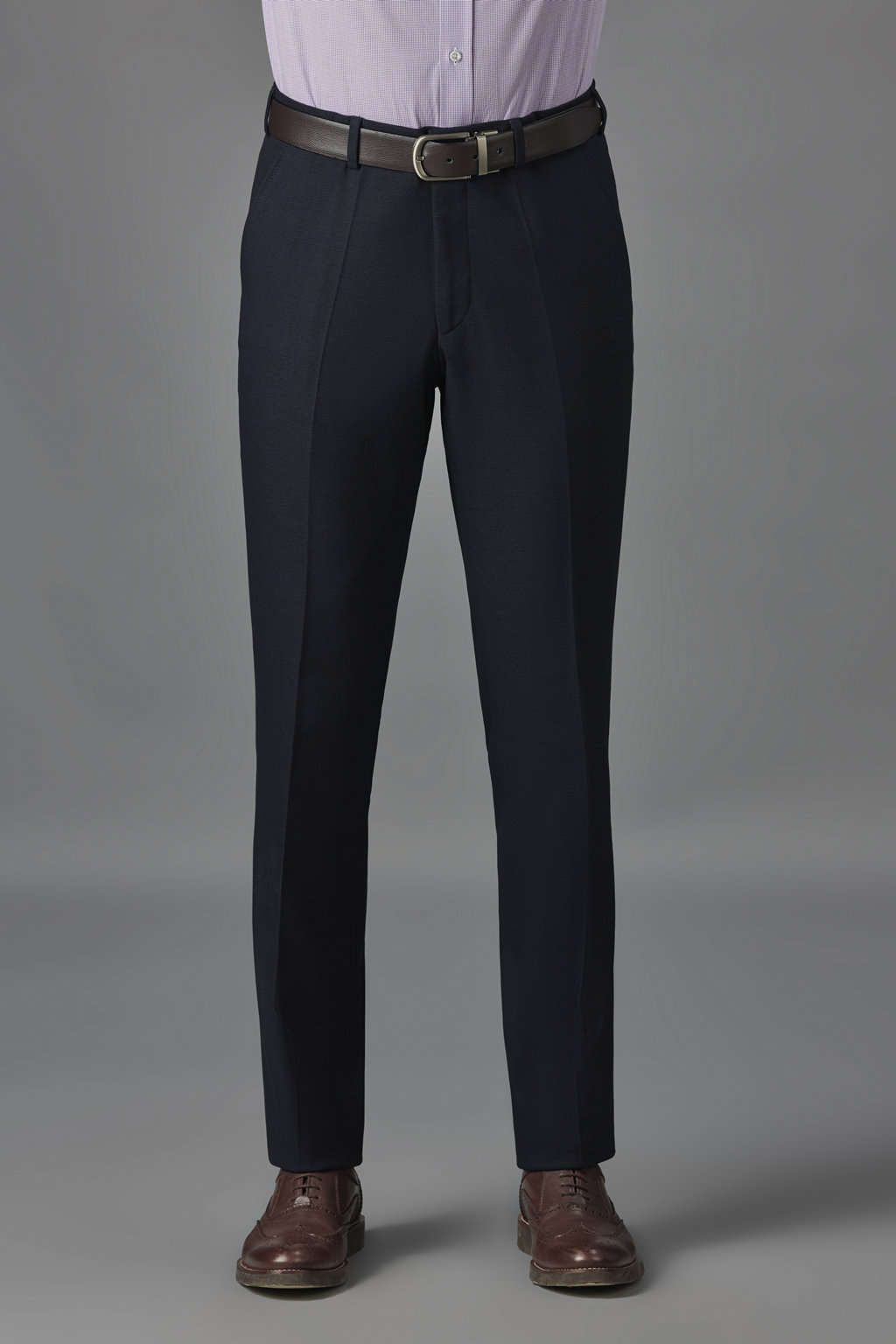 Классические брюки из матовой поливискозной ткани Regular Fit