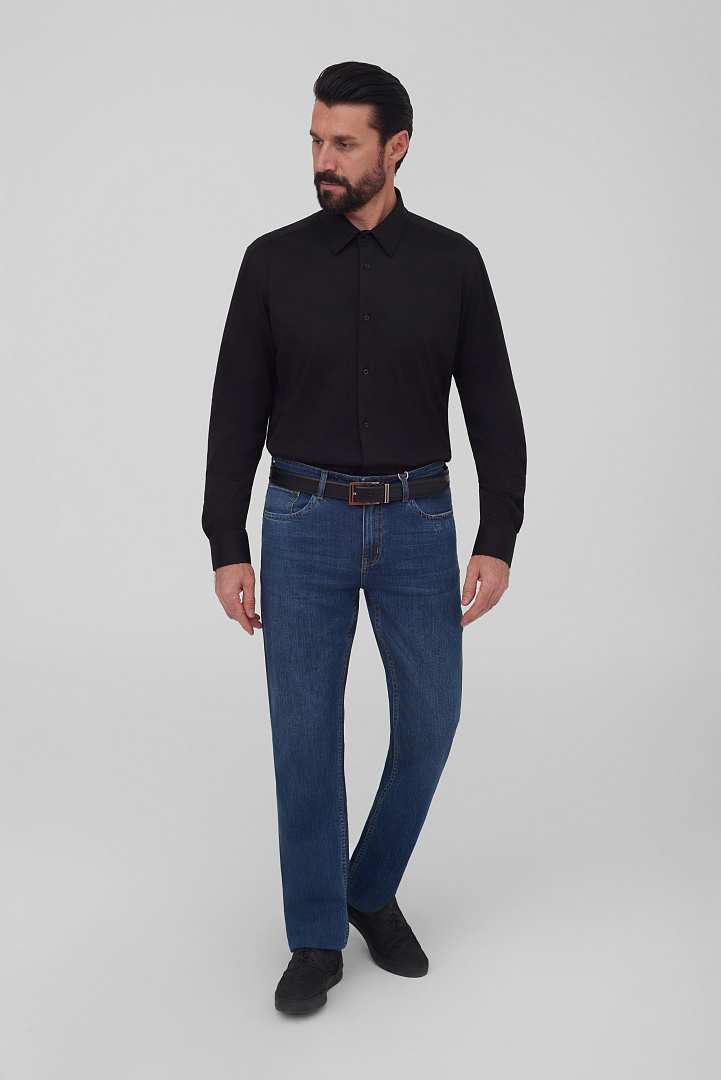 Рубашка из эластичного хлопка Regular Fit