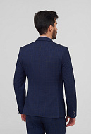 Тёмно-синий костюм в клетку Super Slim Fit