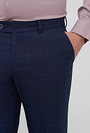Тёмно-синий костюм в клетку Super Slim Fit