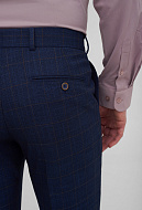 Тёмно-синий костюм в клетку Super Slim Fit