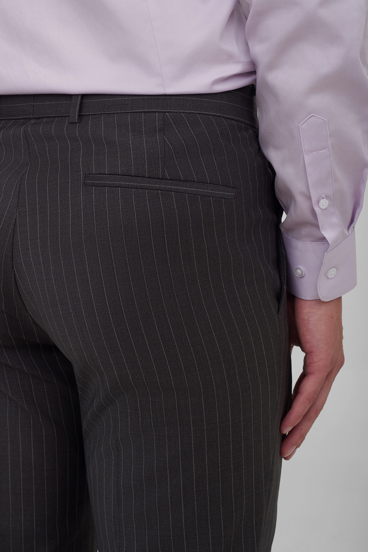 Костюмные брюки в полоску Slim Fit