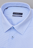 Голубая рубашка с микродизайном Slim Fit