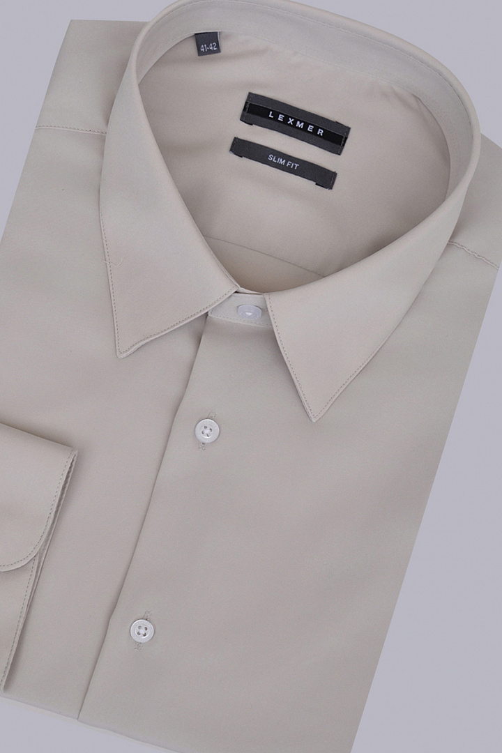 Однотонная рубашка Slim Fit