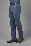 Костюмные брюки из итальянской ткани с хлопком и льном Slim Fit