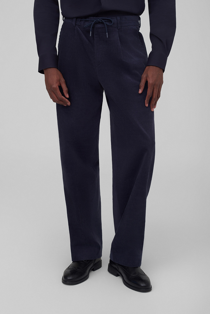 вельветовые брюки из хлопковой ткани Regular Fit