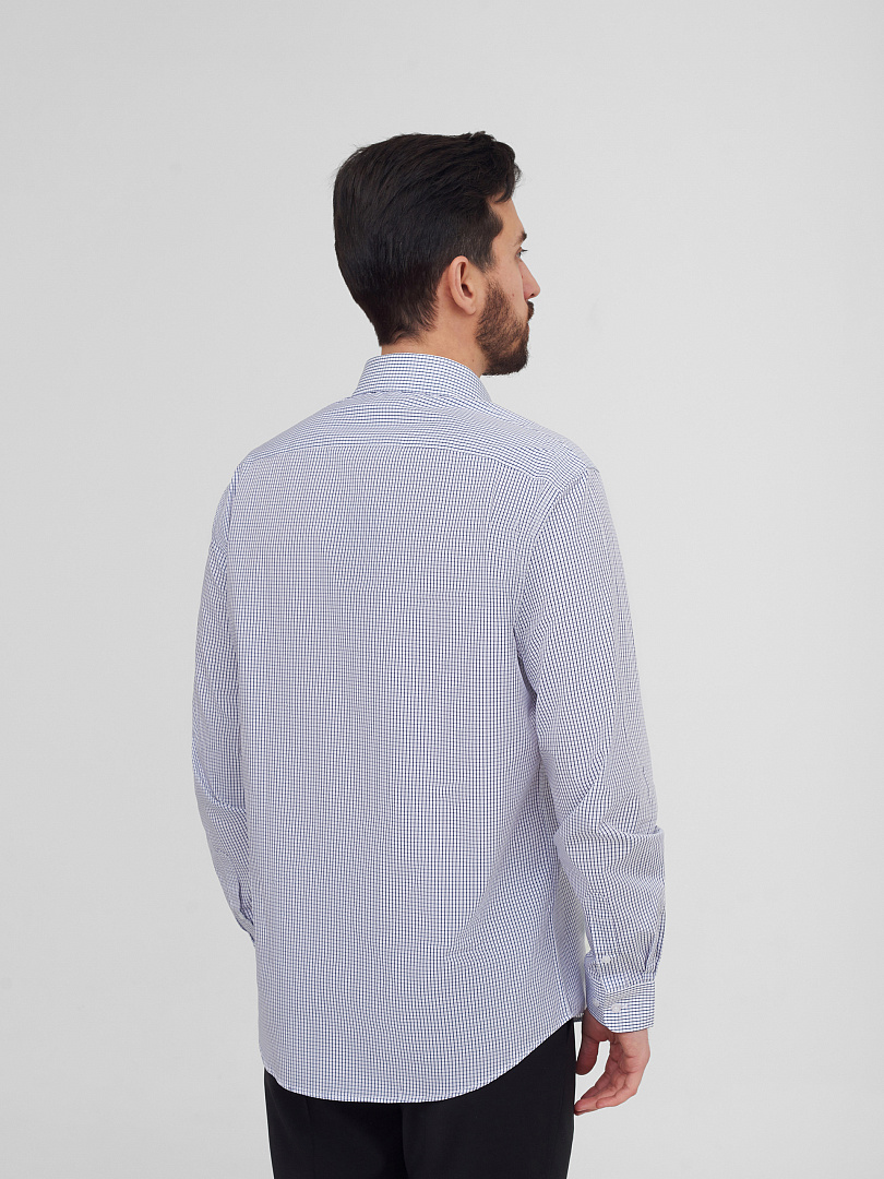 Хлопковая рубашка в клетку Regular Fit