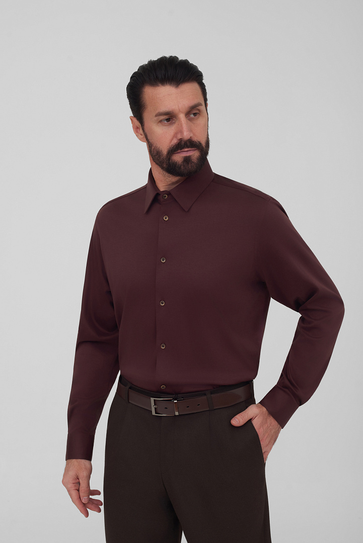 Рубашка из эластичного хлопка Regular Fit
