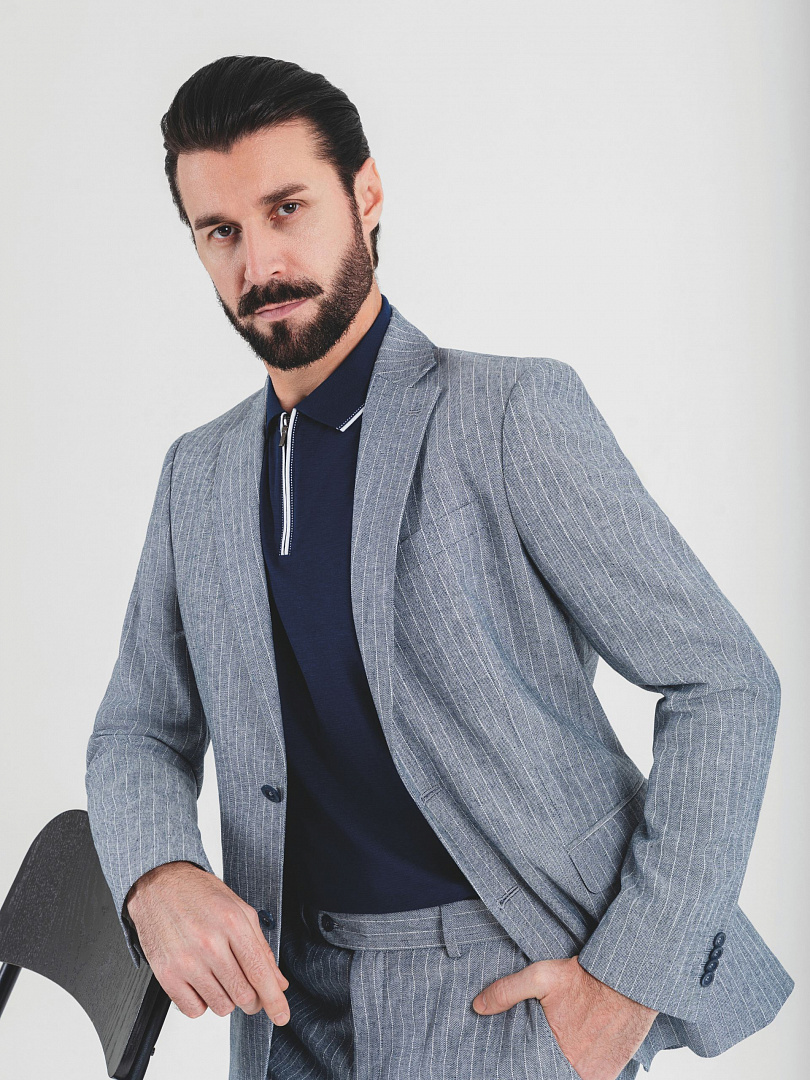 Костюмный пиджак с содержанием льна Regular Fit