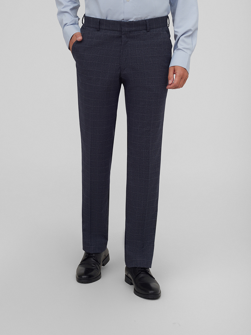 Костюм из смесовой ткани в клетку Regular Fit