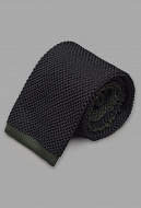 Черный вязаный галстук