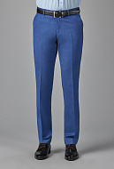 Ярко-синие брюки из поливискозной ткани Slim Fit