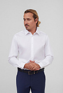 Однотонная хлопковая рубашка Slim Fit