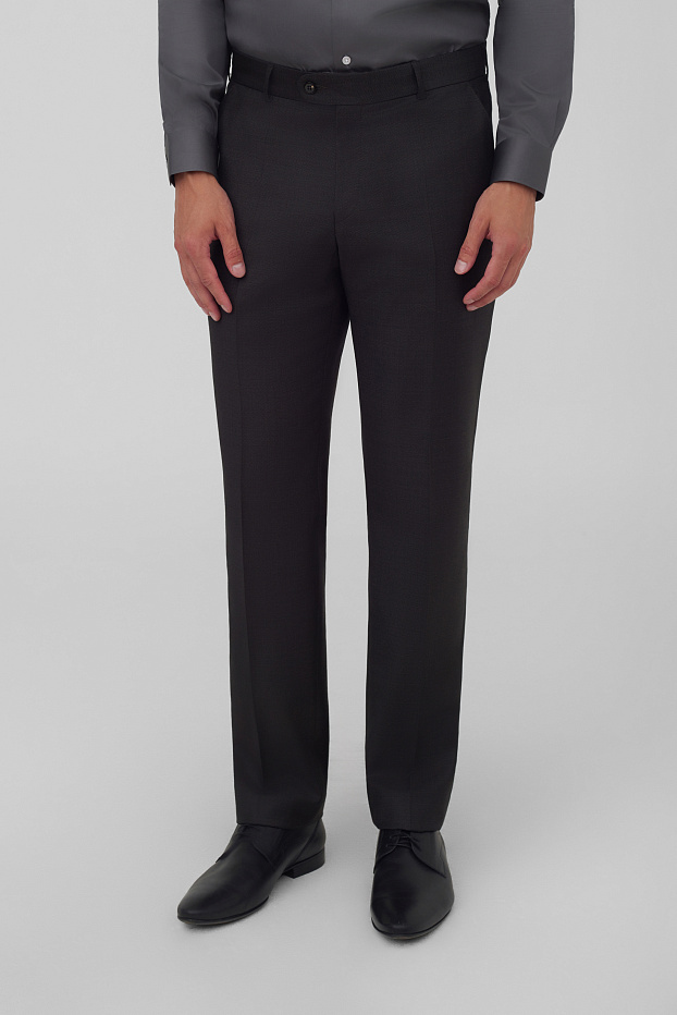 Костюмные брюки из шерсти Regular Fit