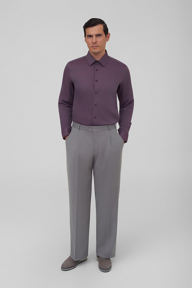 Рубашка с узором Slim Fit