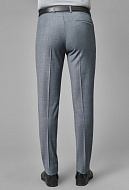 Серые брюки из тонкой шерстяной ткани Super Slim Fit 