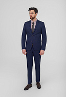 Тёмно-синий костюм в клетку Super Slim Fit