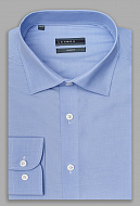 Голубая рубашка с эффектом stretch Slim Fit