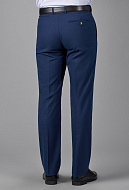 Синие брюки из смесовой ткани с микродизайном Slim Fit