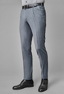 Серые брюки из тонкой шерстяной ткани Super Slim Fit 