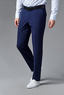 Синие брюки из итальянской эластичной ткани Super Slim Fit