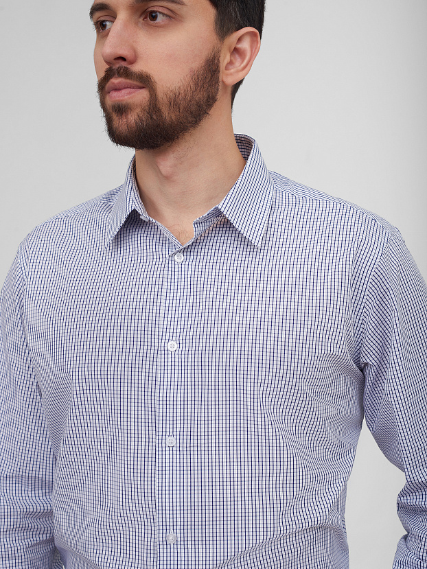 Хлопковая рубашка в клетку Regular Fit