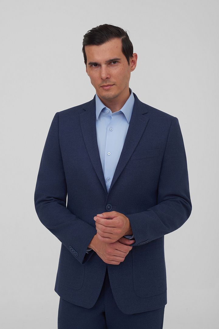 Костюмный пиджак из смесовой ткани Slim Fit
