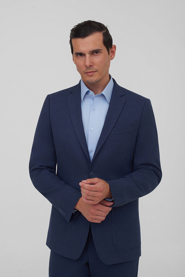 Костюмный пиджак из смесовой ткани Slim Fit