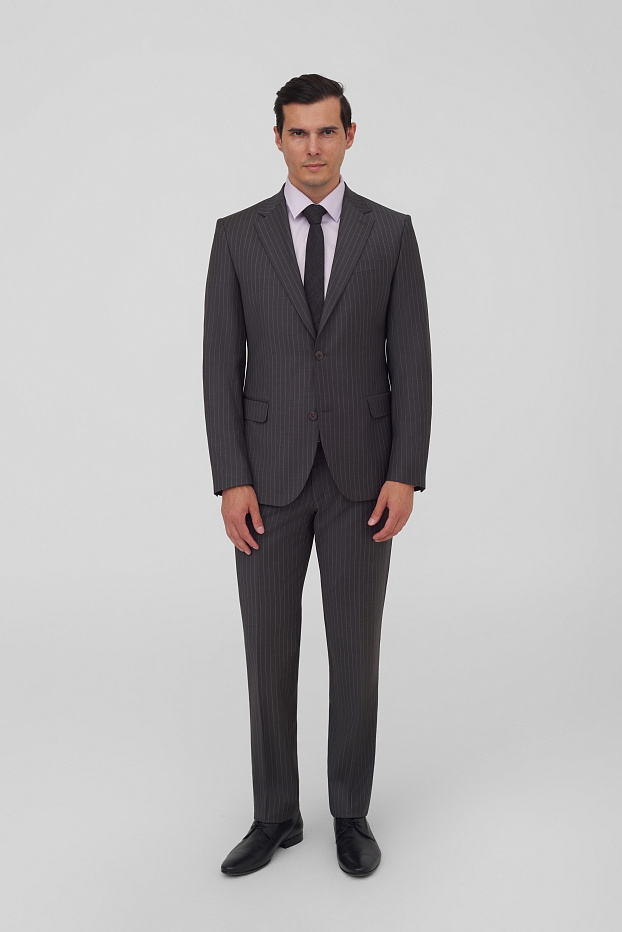 Костюмные брюки в полоску Slim Fit