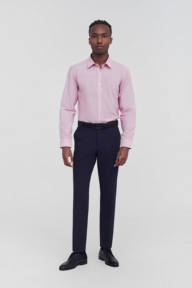 Рубашка в мелкую клетку Slim Fit