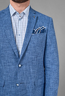 Пиджак из итальянской ткани Vitale Barberis со льном и шелком Regular Fit