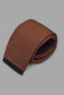 Светло-коричневый вязаный галстук