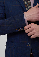 Тёмно-синий костюм в клетку Super Slim Fit