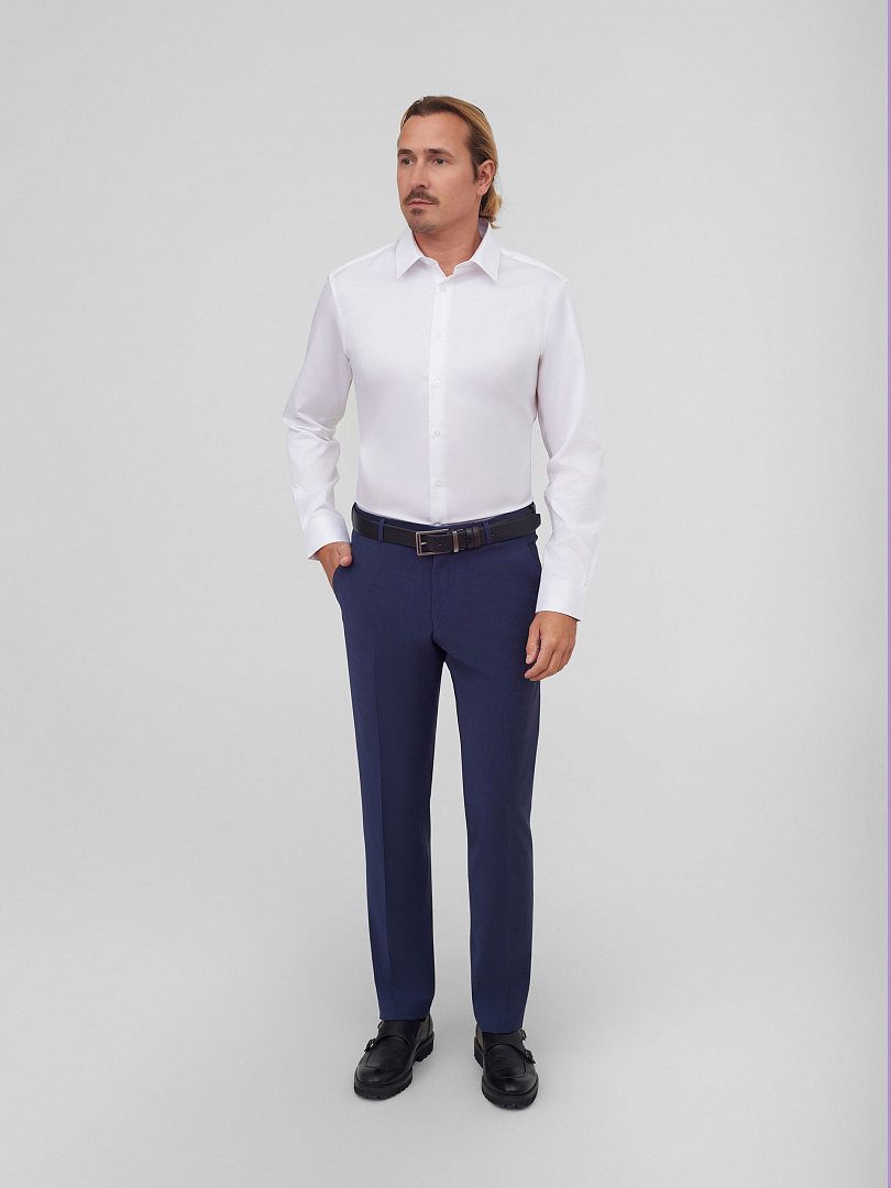 Однотонная хлопковая рубашка Slim Fit