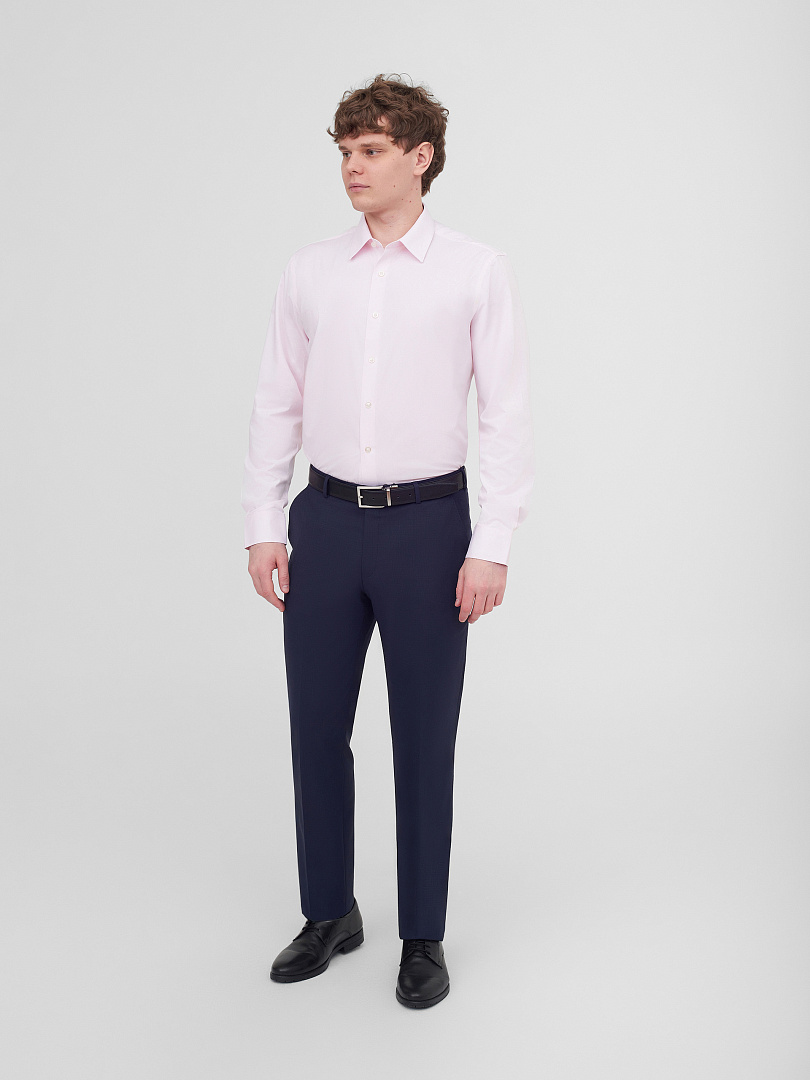 Однотонная рубашка с добавлением бамбука Regular Fit