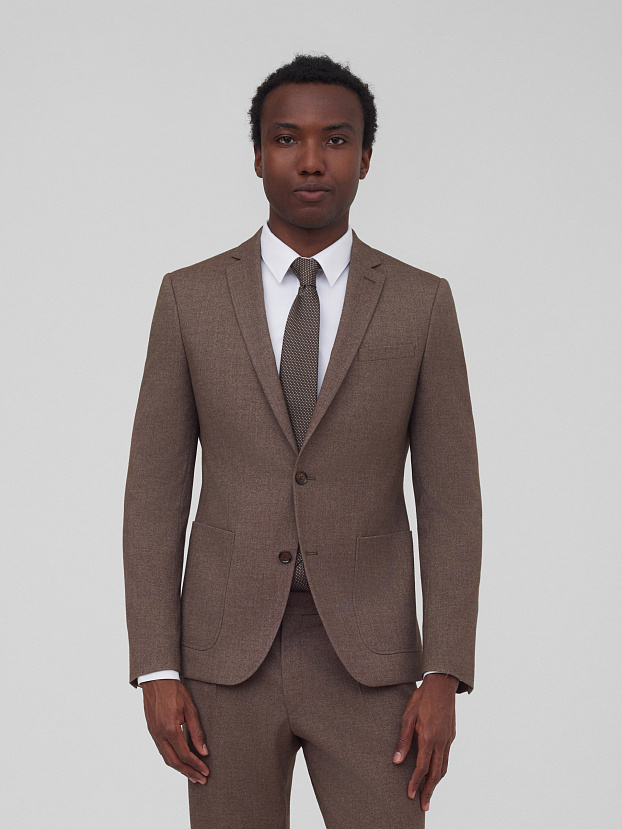 Костюмный пиджак из смесовой ткани Slim Fit