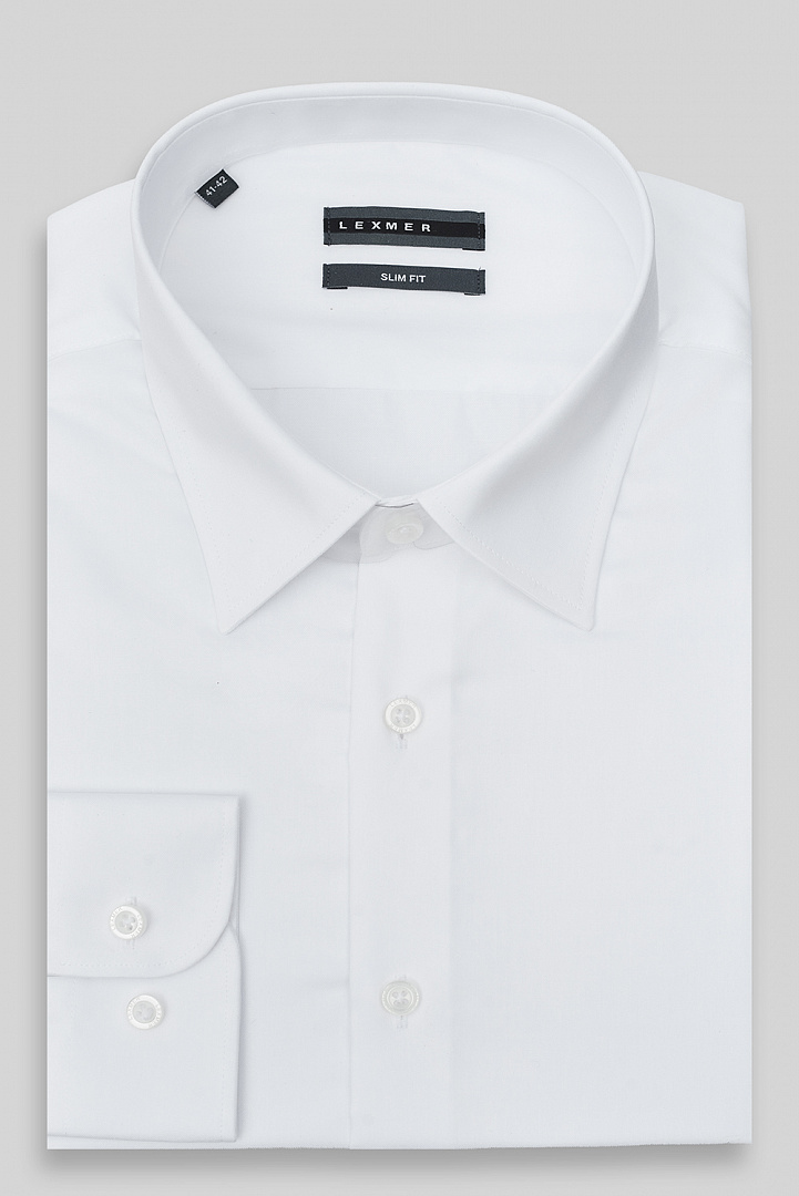 Белая хлопковая рубашка Regular Fit