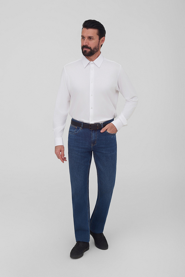 Рубашка из эластичной ткани Regular Fit
