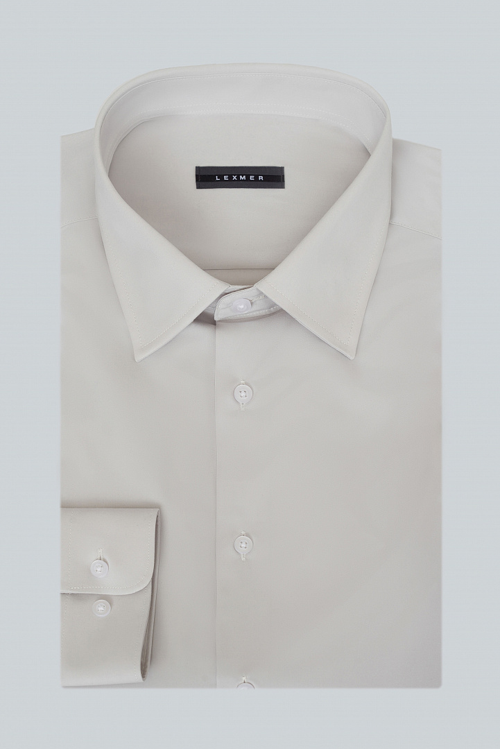 Однотонная рубашка с добавлением бамбука Slim Fit