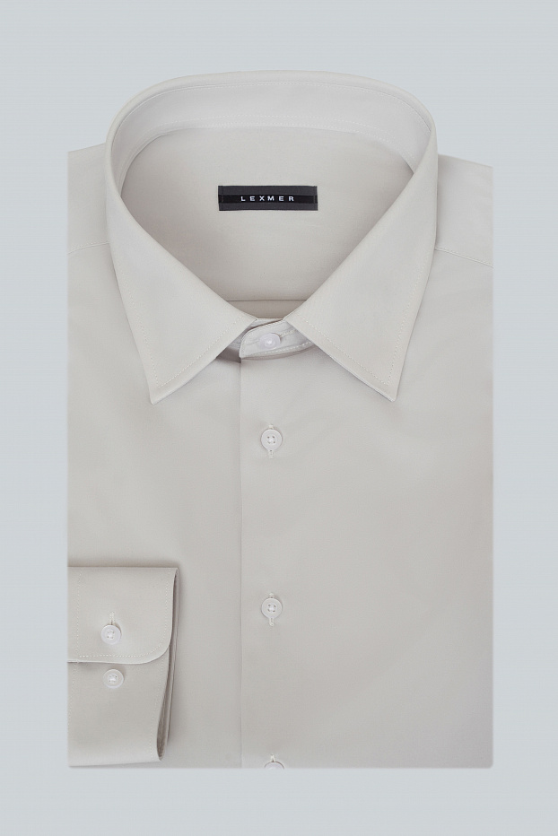 Однотонная рубашка с добавлением бамбука Slim Fit